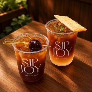 Vasos de Plástico PET Transparentes Personalizados al por Mayor para Té Helado, Café, Jugo, Bebidas Frías, Comida para Llevar, Empaque para Cafeterías y Restaurantes - Product Image 4