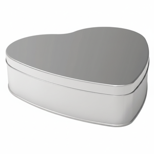 <b>Heart</b> <b>Shaped</b> Metal Tin <b>Box</b> 1.5 Liter Storage Container <b>Heart</b> <b>Shaped</b> Seamless Metal Tin Container 1.5 Lt - Product Image 2