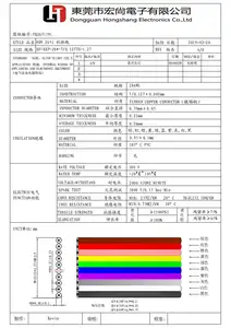 Пользовательский кабель UL2651 28AWG 1,27 мм с радужным шлейфом с разъемами IDC