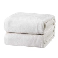 Explosive Sale New Designer Verschiedene Arten von Diy können wiederholt angepasst werden 100% Polyester Nerz Flanell White Throw Blanket