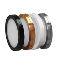 Lumière LED ultra-mince ronde en alliage d'aluminium imprimée en 3D, 5V, à montage en surface, à intensité variable pour vitrines, armoires et cave à vin