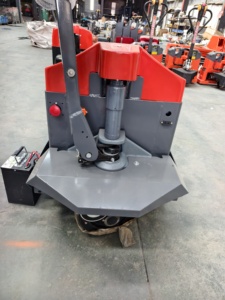 <b>Electric</b> Pallet Truck 24V Hydraulic Lifting Solid Wheels Steel Warehouse Material Handling Equipment New - Product Image 4