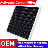 Filter Panel Karbon Aktif yang Dapat Dicuci untuk Sistem Ventilasi HVAC Pembersih Udara Komersial Industri Penghilang Bau Asap Debu