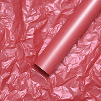 Maßgefertigtes 28g 38g Perlglanz-Seidenpapier Dünnes Weißes Rotes & Braunes Blumendesign mit PE-Beschichtung für Geschenk- & Lebensmittelverpackungen