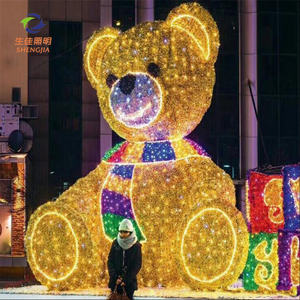 Ticari büyük açık LED ışıklı yılbaşı kardan adam büyük dış mekan noel süslemeleri - Product Image 5