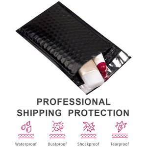 Petit 5x7 6x10 8.5x12 poly bulle mailers enveloppes rembourrées, personnalisé imprimé or noir violet rose expédition enveloppe rembourrage - Product Image 2