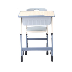 Ensemble de mobilier <span class=keywords><strong>scolaire</strong></span> ergonomique réglable en hauteur de type C, bureau et chaise pour les projets des écoles secondaires - Product Image 3