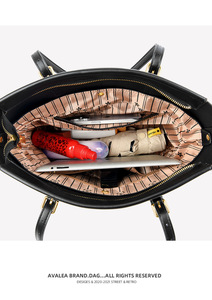 กระเป๋าถือผู้หญิงความจุขนาดใหญ่, กระเป๋าถือออกแบบแฟชั่นหรูหรากระเป๋าสตรีกระเป๋าโท้ท PU - Product Image 5