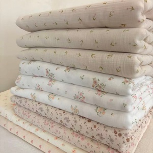 Tissu en gaze de coton 100% double couche, mousseline douce et respirante pour couverture d'emmaillotage bébé - Product Image 4