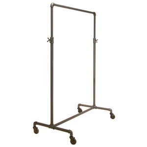 Tự làm có thể điều chỉnh bán lẻ may mặc cửa hàng quần áo kim loại ống đứng hiển thị quần áo cửa hàng kệ với bánh xe - Product Image 4