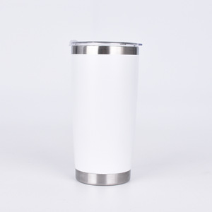 Mug de voyage isotherme sous vide en acier inoxydable de 20 oz, personnalisable, avec couvercle en PP et paille, écologique, vente en gros 2025 - Product Image 3