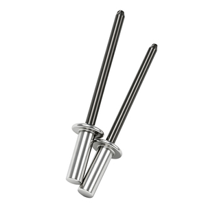 100 rivets aveugles à tête ronde fermée en aluminium et fer, couleur naturelle, passivation, rivets à tirer scellés, disponibles pour la distribution directe - Product Image 6