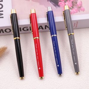 Custom High Quality Durable Metal <b>Gift</b> Set Ballpoint <b>Pens</b> with Blue Black Ink and Custom Print Logo for Promotional Use - Product Image 3