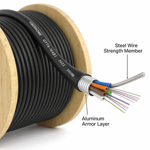 Cable de Fibra Óptica Multimodo GYTA OM3 Original, 4-24 Núcleos, Blindado con Aluminio, para Ductos Exteriores, Cable de Red para Comunicaciones de 10G - Product Image 4
