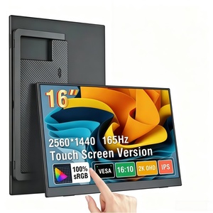 <span class=keywords><strong>Monitor</strong></span> Portatile <span class=keywords><strong>Touch</strong></span> da 16 Pollici 2K 165Hz, Opzione Non-<span class=keywords><strong>Touch</strong></span>, 100% sRGB, 500cd/m², Display da Gaming per Laptop, Switch, <span class=keywords><strong>PS4</strong></span>, PS5, Xbox - Product Image 1