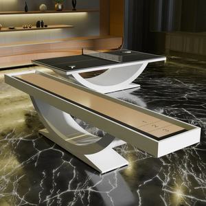 <span class=keywords><strong>Table</strong></span> <span class=keywords><strong>de</strong></span> shuffleboard moderne <span class=keywords><strong>de</strong></span> luxe à prix <span class=keywords><strong>de</strong></span> gros avec éclairage LED, <span class=keywords><strong>table</strong></span> <span class=keywords><strong>de</strong></span> shuffleboard d'intérieur personnalisée <span class=keywords><strong>de</strong></span> 9 à 22 pieds à vendre - Product Image 1