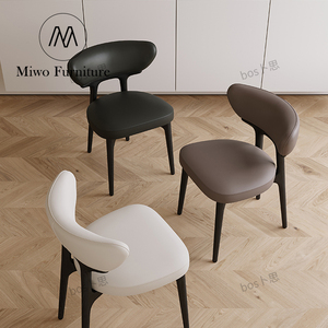 Sillas de Comedor de Diseño Nórdico Moderno, Tapizadas en Tela <span class=keywords><strong>Blanca</strong></span>, <span class=keywords><strong>Patas</strong></span> de Madera Negra, para Hogar, Oficina, Parque, Gimnasio, Uso en Hoteles y Cafés, Venta al Por Mayor - Product Image 4