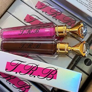 Gloss à lèvres personnalisé avec logo, tube transparent givré, haute pigmentation, longue tenue, fini mat ou scintillant, cosmétiques à marque privée - Product Image 1