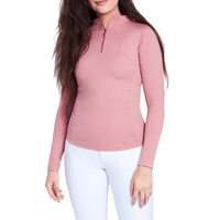 T-shirt à manches longues pour l'équitation, à séchage rapide, avec fermeture éclair, sous-vêtement d'équitation, haut d'équitation