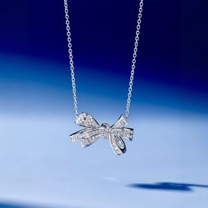 Ilmek <span class=keywords><strong>Illusion</strong></span> kelebek su damlası çinko alaşım platin kaplama kolye kolye - Product Image 3