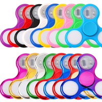 Jouet Fidget Spinner Premium avec Logo Personnalisé, Luminous Fidget Spinner pour Enfants, Nouveau Fidget Spinner LED Lumineux en Plastique et Métal, Écologique et Portable