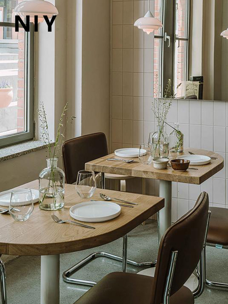 ชุดโต๊ะและเก้าอี้ 180 ซม. - โต๊ะโค้ง 2 ตัว + โต๊ะสี่เหลี่ยม 1 ตัว - หนา 5 ซม.