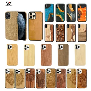 Real Koa Wood Cherry Phone Case Protector Cell Phone Case Cover For IPhone 13 14 Pro Max Mobile Shell Cover