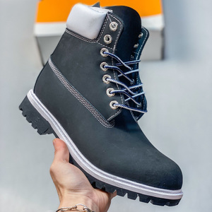 Botas de Tobillo de Cuero de Lujo para Hombre, Diseño de Alta Gama, Impermeables, con Cordones, Estilo Workwear, para Exteriores y Uso Casual - Product Image 3