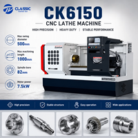 Tour CNC à lit plat CK6150, tour à haute rigidité pour le traitement général des métaux