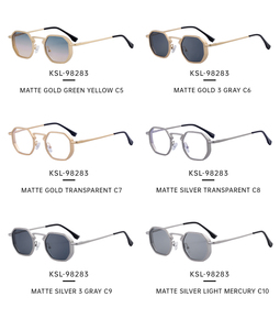 نظارات شمسية بتصميم عصري من تصميم Partagas بشعار مخصص نظارات شمسية معدنية متعددة الأضلاع على شكل UV400 نظارات شمسية للرجال - Product Image 5