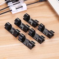 20 pièces d'autocollants ABS+3M autocollants multifonctionnels flexibles pour la gestion des câbles, clips pour câbles, supports de câbles, support de câbles pour TV, PC, ordinateur portable