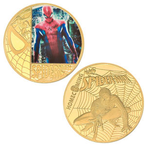 5 Pièces de Monnaie Commémoratives Spider-Man Thème Films Classiques Américains Dorées Marvel Super Héros Cadeaux de Collection - Product Image 5