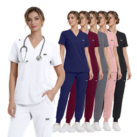 Ensemble de blouses médicales durables et résistantes à la décoloration, faciles d'entretien, infroissables, en poly-rayonne, uniforme d'hôpital pour tenue d'institution ou de laboratoire