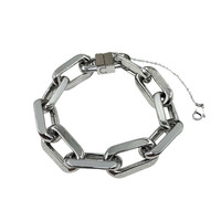 Bracelet chaîne cubaine vintage épaisse style hip-hop unisexe tendance urbaine durable résistant à la décoloration pour couples en fer
