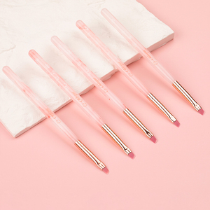 Noel tarzı pembe tırnak resim fırçası takım deri çanta tam Set özel özel etiket akrilik Kolinsky tırnak resim fırçası takım - Product Image 3