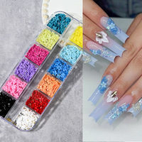 NOUVEAU PENYUE Strass pour ongles en résine 3D à 12 compartiments, style français, petites fleurs, bijoux pour nail art à cinq pétales, boule dorée