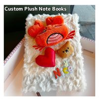 Peluche d'école mignonne et papeterie Journal personnalisé journal en peluche fabricant de peluche peluche conception personnalisée carnets de notes en peluche