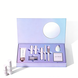 กล่องบรรจุภัณฑ์ผลิตภัณฑ์บำรุงผิวระดับพรีเมียม กล่องของขวัญกระดาษแข็งพับได้แบบแม่เหล็ก สำหรับเซรั่ม ครีม โลชั่น เอสเซนส์ ชุดผลิตภัณฑ์ความงาม - Product Image 4