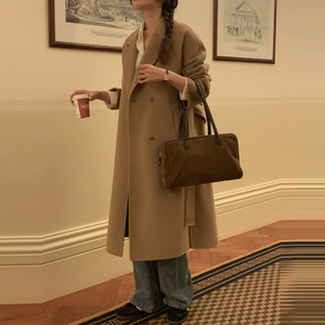 Manteaux en laine simples pour femmes, vestes <span class=keywords><strong>d</strong></span>écontractées unies, blazers longs <span class=keywords><strong>d</strong></span>'hiver pour femmes, vestes <span class=keywords><strong>d</strong></span>'extérieur - Product Image 3