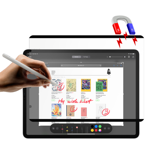 High Clear Anti-Glare Screen Protector for iPad Air 4 Easy Install Easy Hand Writing Filter Paper Feel Film Screen Protector