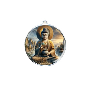 Zuanyun ด้านเดียว2.5ซม. ขายตรงจากโรงงานรูปแบบ Guanyin ข้อควา<span class=keywords><strong>ม</strong></span>จี้โลหะผสมเวลาประณีต