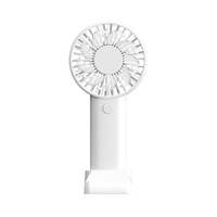 Ventilateur portable USB rechargeable 2000 mAh, 3 vitesses, autonomie 6-8 heures, support de téléphone intégré pour bureau et extérieur