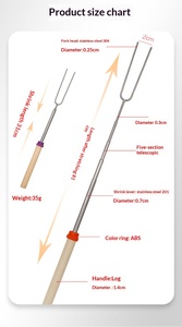 Marshmallow Roasting Sticks, Telescoping Smores Sticks , 32 Inch Long Marshmallow <strong>Toasting</strong> Barbecue <strong>Forks</strong> S'mores Skewers - Product Image 6