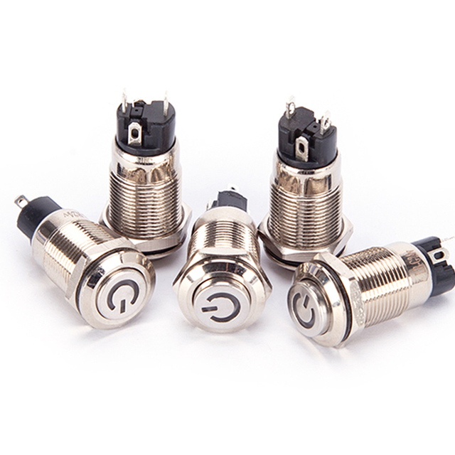 High Quality 5 Pin Push Button Switch IP65 250V Ring Illuminated 5A