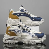 Chaussures de sport décontractées respirantes en maille de haute qualité pour hommes, vente en gros, plateforme de course, tendance étudiante, chaussures décontractées