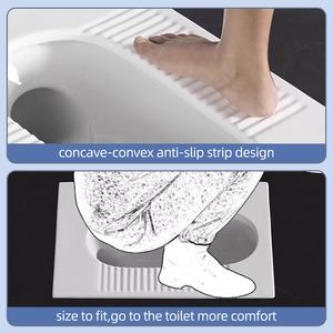 Optional Dual Flush Mechanism White Ground Installation Water Closet Ceramic Squat Pans With <strong>Fender</strong> - Product Image 4