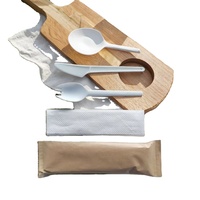 Ensemble de couverts jetables compostables (fourchette, couteau, cuillère) pour la restauration et les événements, fabrication usine 2026