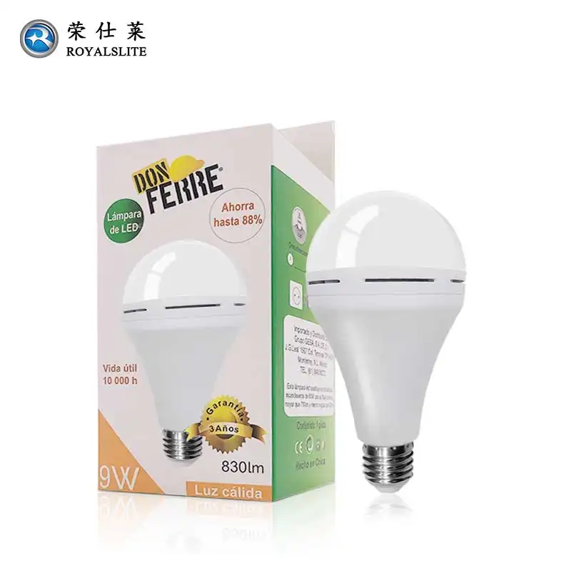 Factory Custom Intelligent Emergency Rechargeable Led Bulb Rechargeable Emergency Light Led light E27 B22 Holder Bulb Lamp