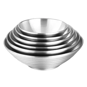 Wholesale Round Insulated Stainless Steel Mirror polishing Double Wall ice cream desert Bowls