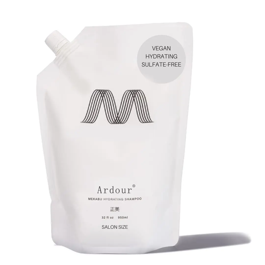 Bolsa de Recarga de Shampoo hidratante de 32 onças: Produtos de qualidade para salão de beleza, sustentáveis e recicláveis, produtos de cuidados com os cabelos, colágeno à base de plantas